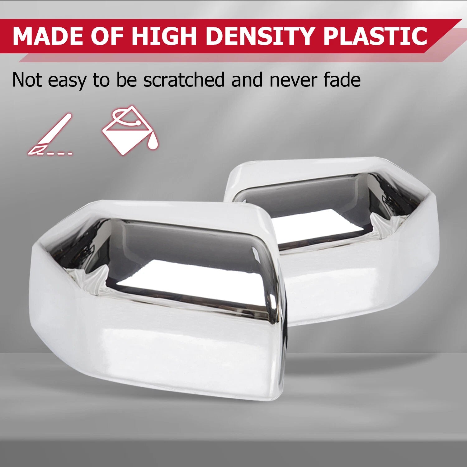Set of 2 Chrome Mirror Covers for Ford F-150 (2015-2020)