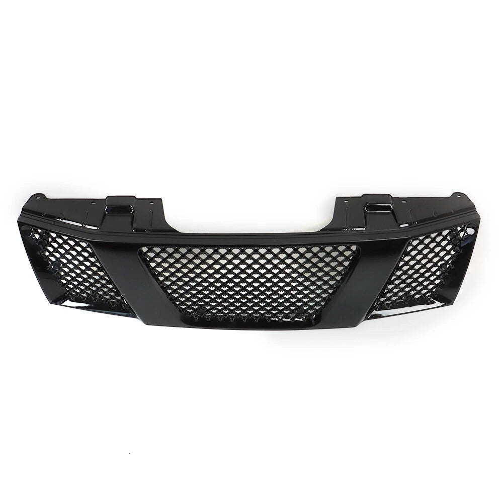 Glossy Black Mesh Front Upper Grill for Nissan Frontier (2005–2008)