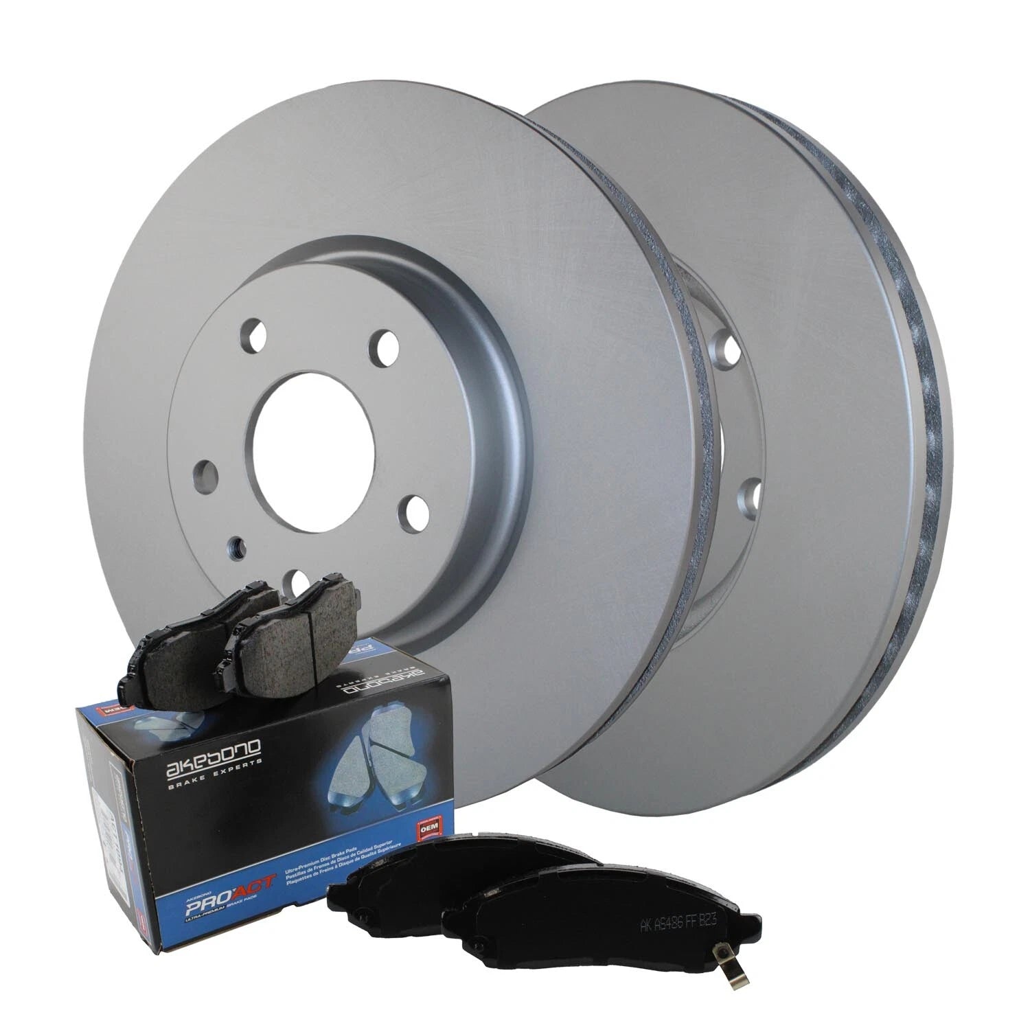 Front Brake Kit with 300mm Disc Rotors & Akebono ProACT Pads for Fusion MKZ (2013–2020)