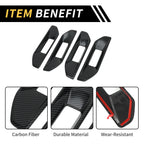Set of 4 Carbon Fiber Door Handle Bowl Cover Trim for Ford Ranger (2023–2024)