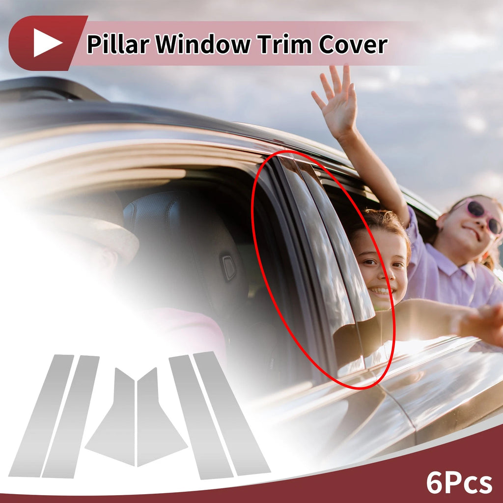 Set of 6 Door Pillar Window Trim for Buick Lacrosse (2017–2019) Chrome