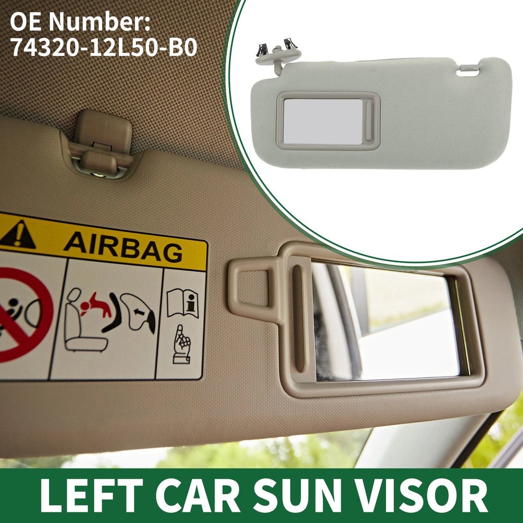 Left Sun Visor for Toyota Corolla (2009–2013) with Mirror No. 74320-12L50-B0