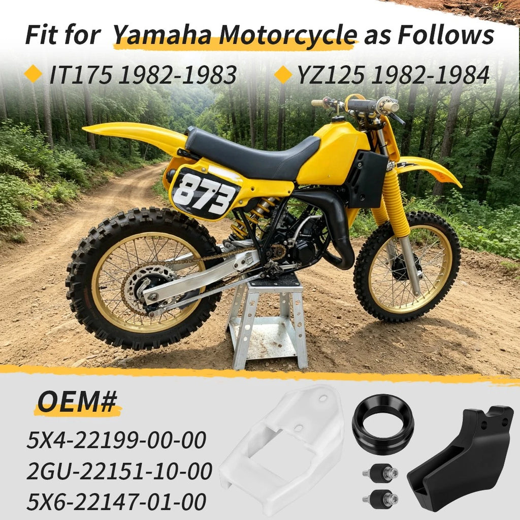Chain Roller Support Guide Kit & Slider for Yamaha IT175 YZ125 (1975–1982) 5X4-22199-00-00