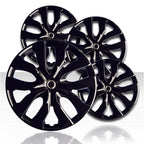 16" 10 Spoke Gloss Black Wheel Covers with Nissan Rogue Style (Set of 4)