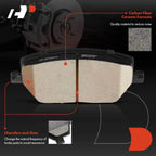 Set of 4 Front Ceramic Brake Pads for Jeep Compass Renegade (2017–2022)
