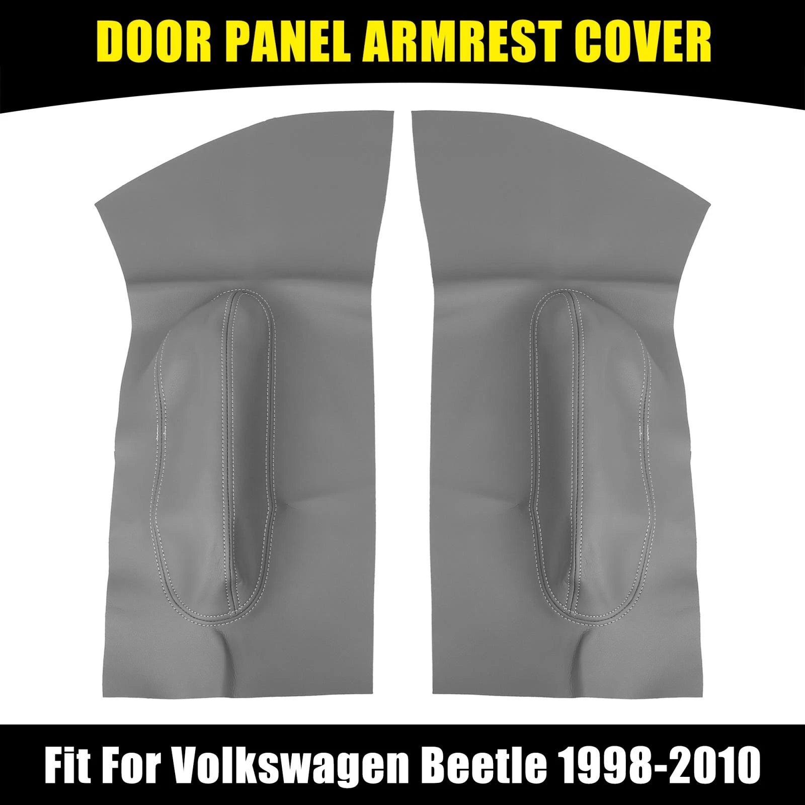 Pair Microfiber Leather Door Panel Armrest Covers for Volkswagen Beetle (1998–2010)