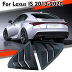 Carbon Fiber Look Side Window Louver Shutter Cover Trim for Lexus IS (2013–2020)