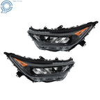 LED Headlight Assembly for Toyota RAV4 (2019-2022) Black Clear Left+Right