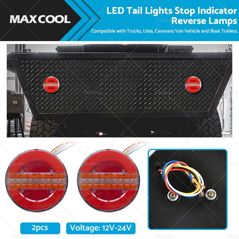 2X LED Tail Lights for Trailer Truck Ute
