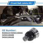 2 x Front Lower Ball Joints for Chevrolet City Express (2015-2018)