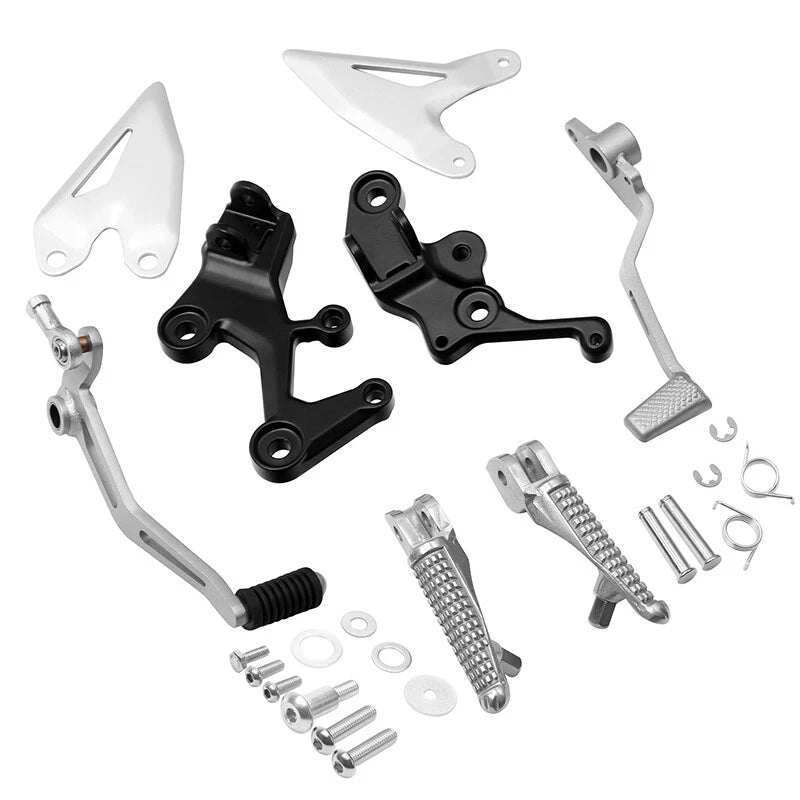 Chrome Front Driver Footrests Bracket Kit for Kawasaki Ninja 500/Z500 (2024–2025)