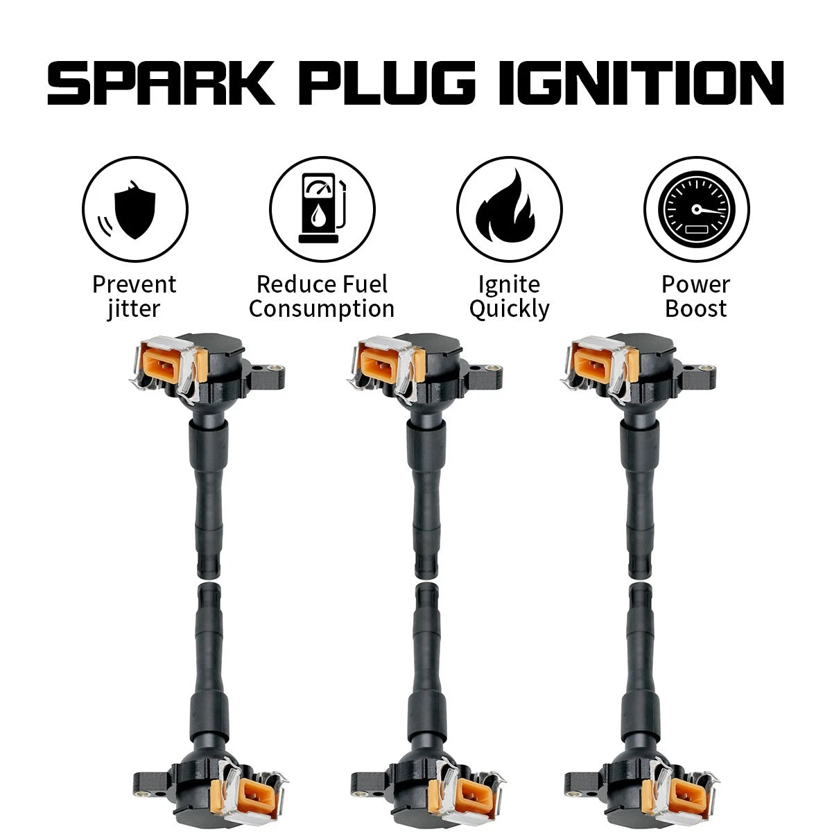 Set of 6 Ignition Coils for Land Rover Freelander (2002–2005) Range Rover (2003–2005)