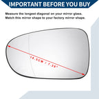 Heated Left Side Mirror Glass for Volkswagen Sharan (2001–2003)