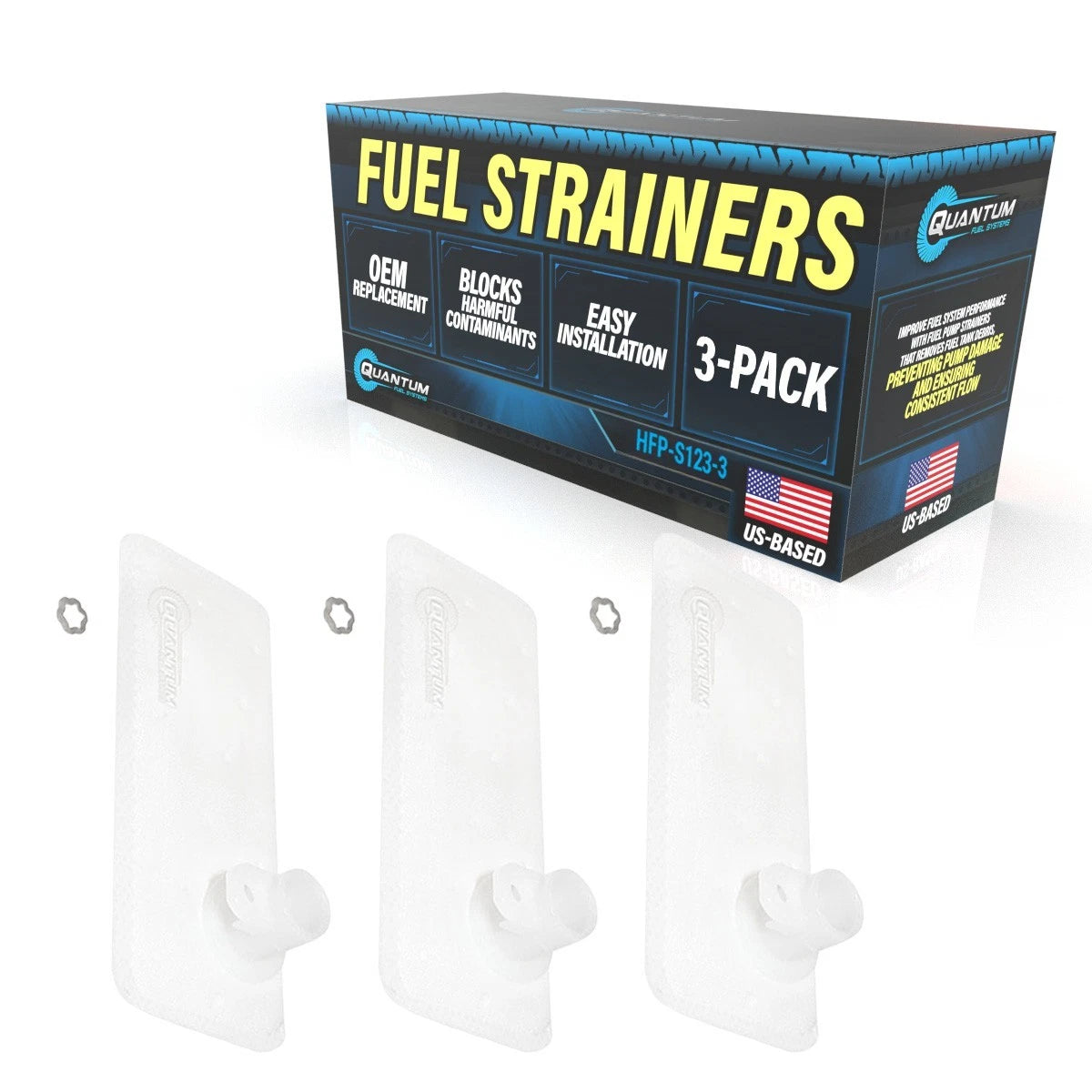 3X Fuel Pump Strainer Pre Filter for Kawasaki Teryx KRX 1000 (2020–2023) 49019-0034