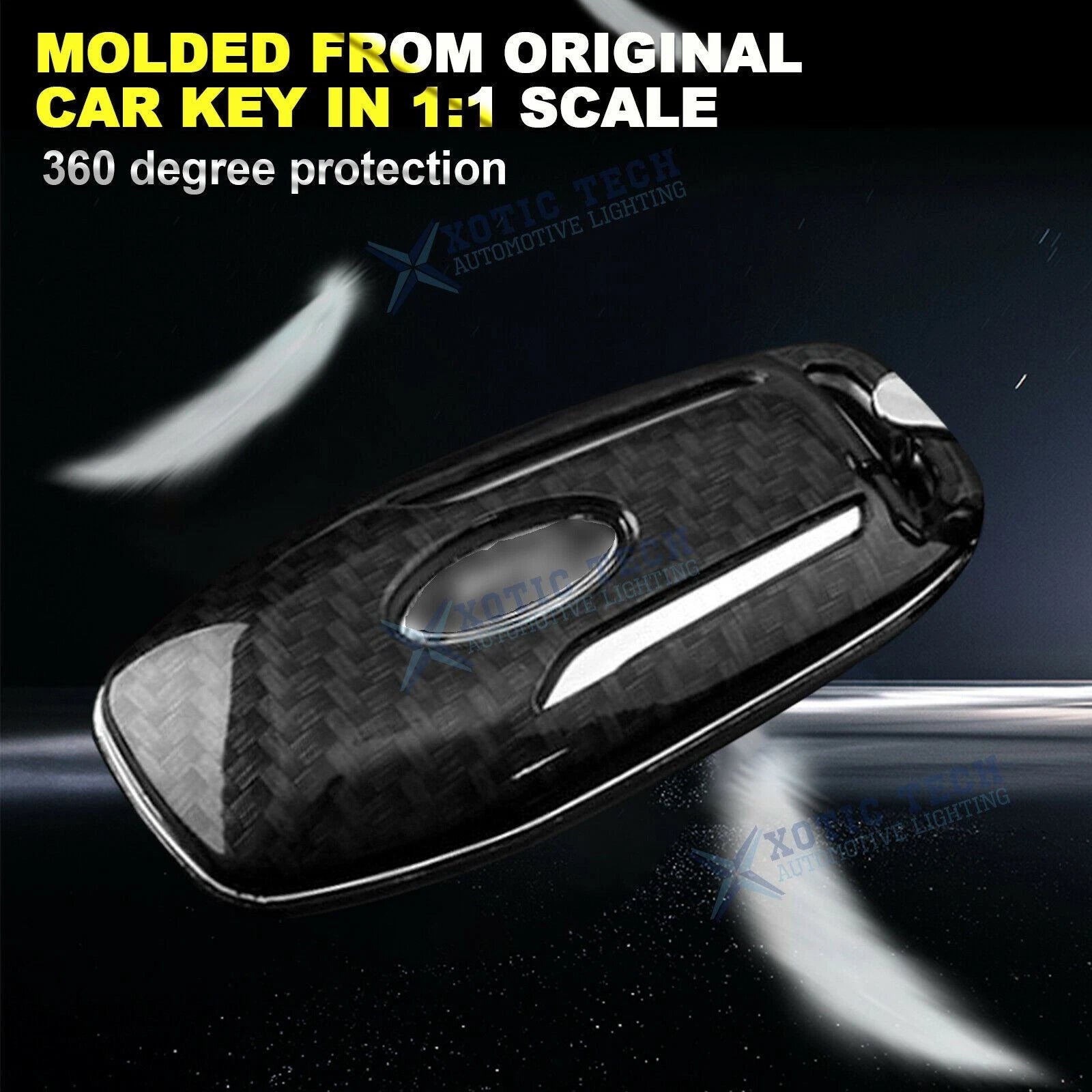 Carbon Pattern Key Fob Cover for Ford Mustang Explorer F-150 (2 Pieces)