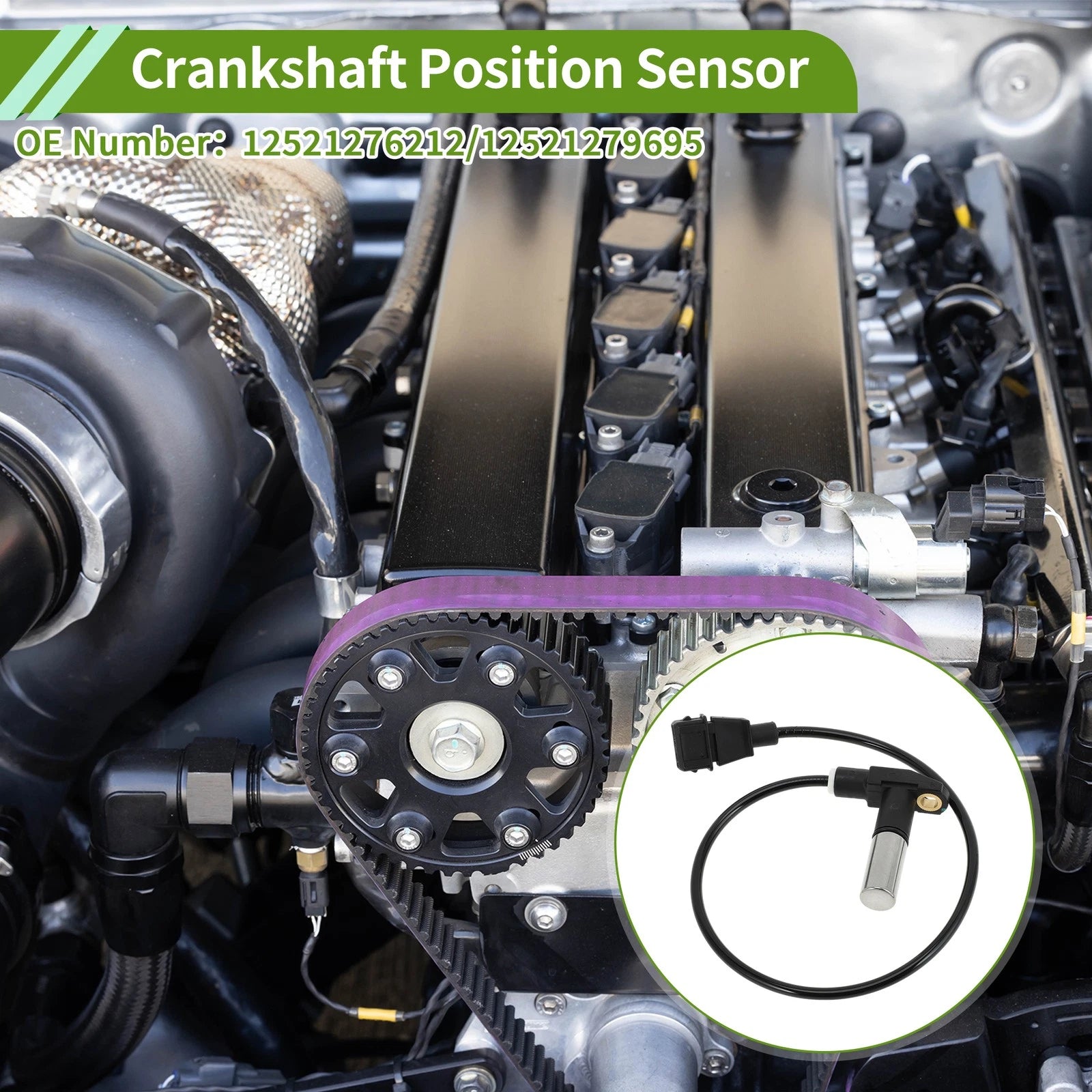 Crankshaft Position Sensor for BMW 325 (1986–1987) No. 12521276212 Black