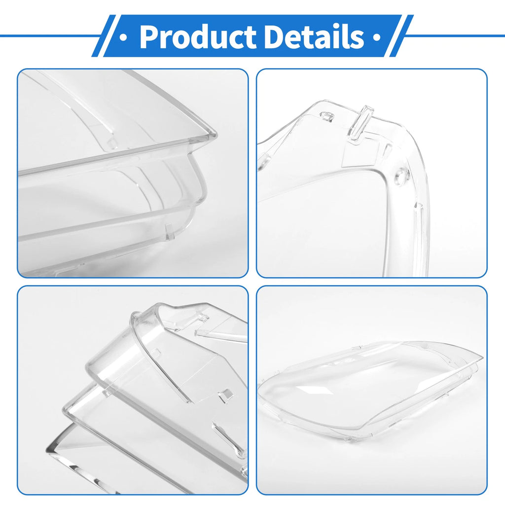 1 Pc Headlight Lens Cover for BMW 6 Series M6 (2010–2015) PC Clear