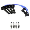 NGK Wire Set & Denso Spark Plugs Kit for Mazda Protege ES (2000)