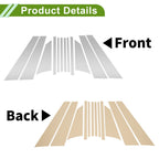 12 Pcs Door Pillar Window Trim for BMW 2-Series (2016–2019) Silver Tone