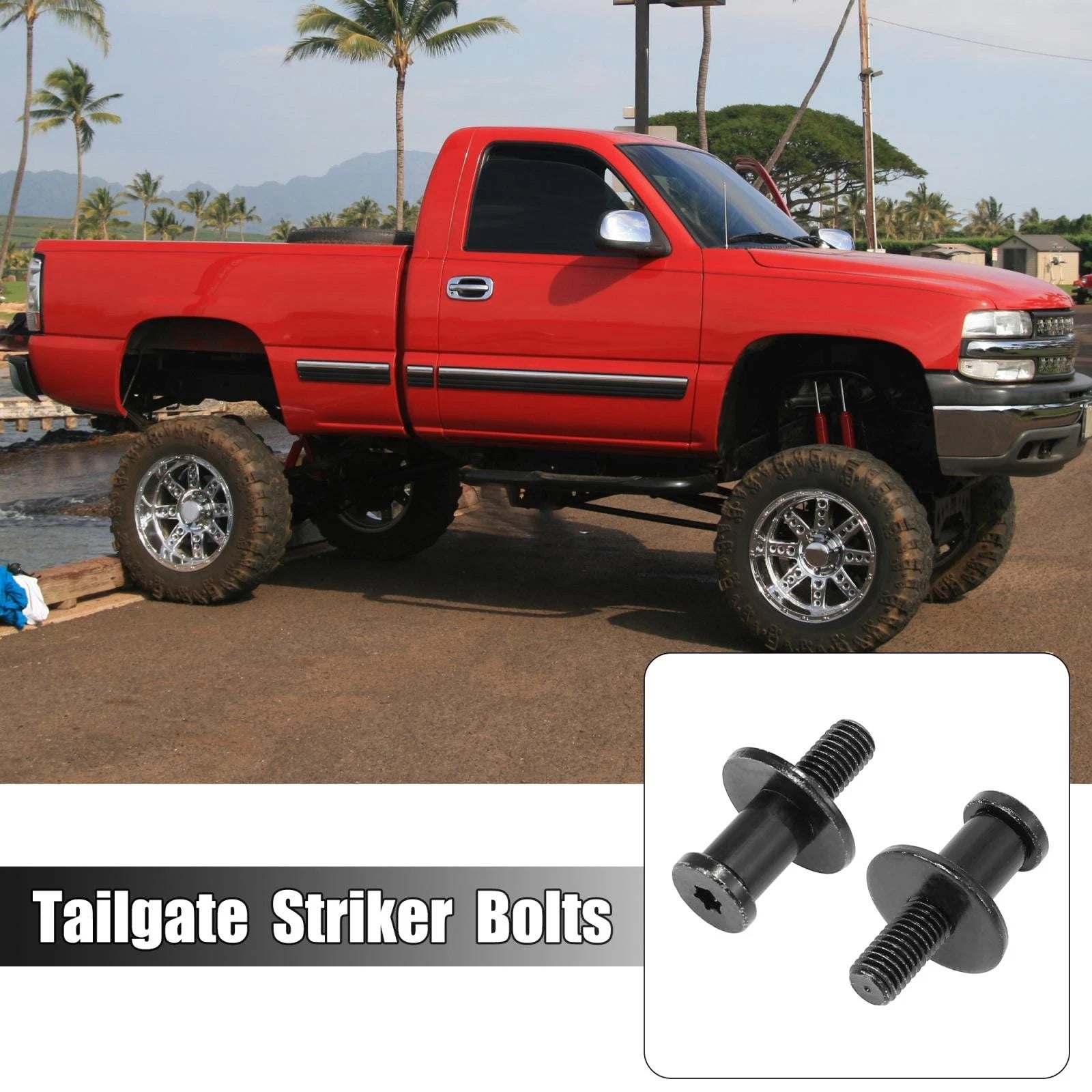 2pcs Tailgate Latch Striker Bolts for Chevrolet Silverado 2500 (1999–2004)