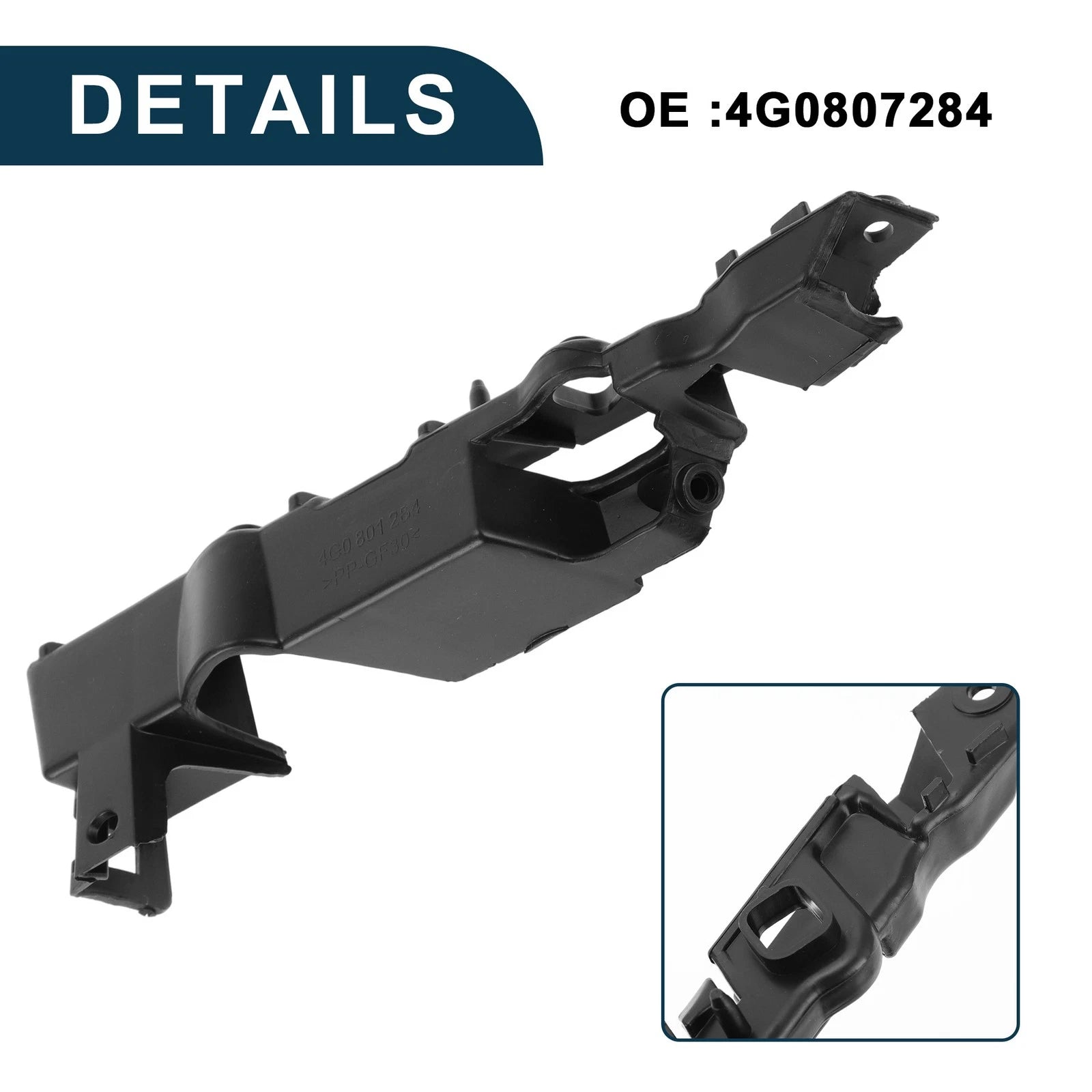 1pc Right Front Bumper Retainer Bracket No. 4G0807284 for Audi A6 (2011–2018)