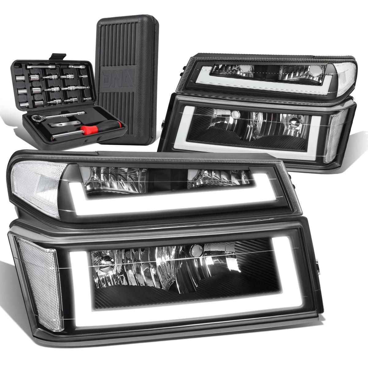 LED DRL Tube Headlight Bumper Lamp for Colorado Canyon (2004–2012)