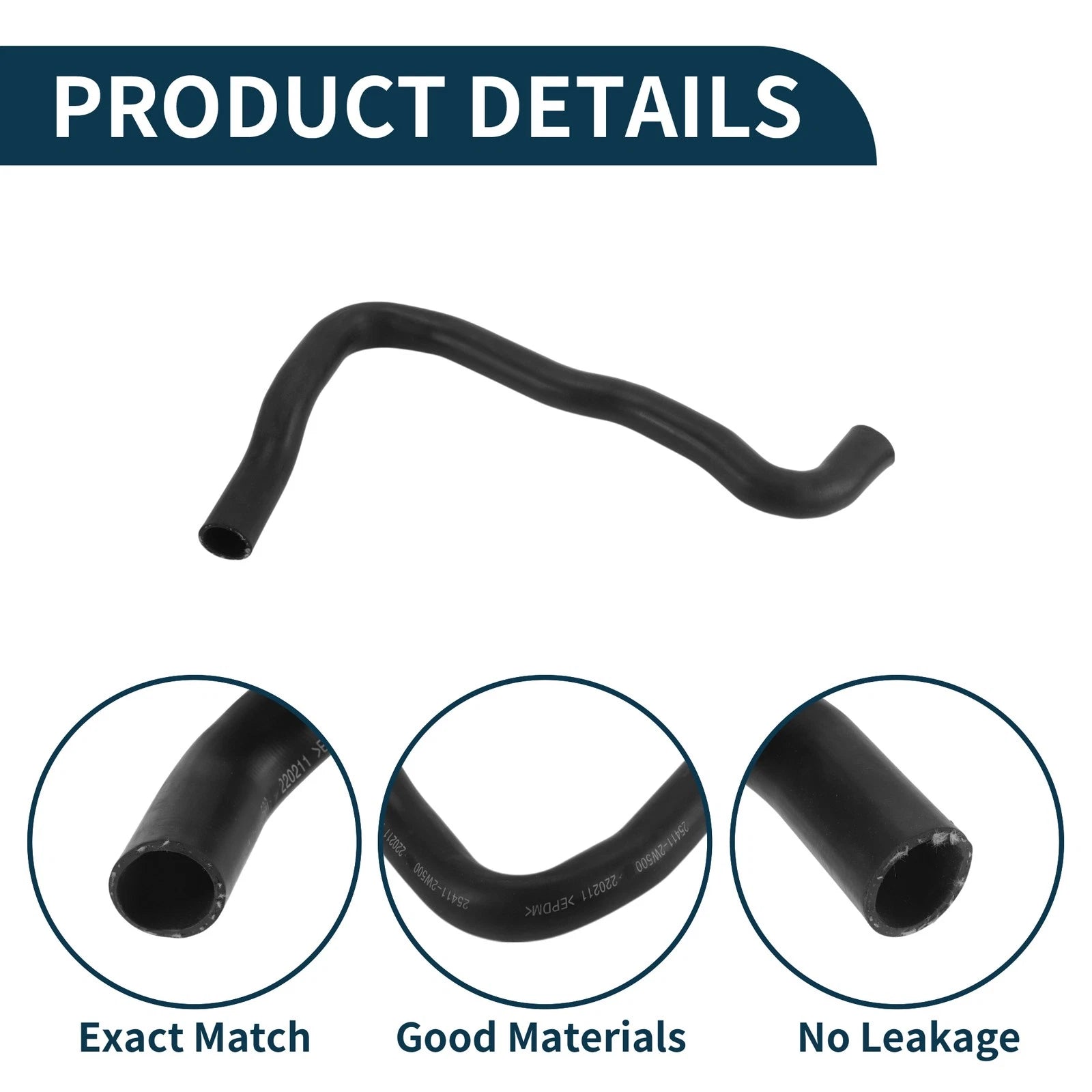 Radiator Hose No. 254112W500 for Hyundai Santa Fe (2012–2015) Rubber