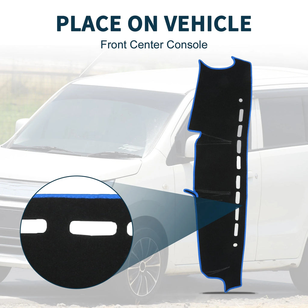 Dashboard Dash Cover Mat for Suzuki Jimny JB64 JB7 (2018–2024) Black Blue