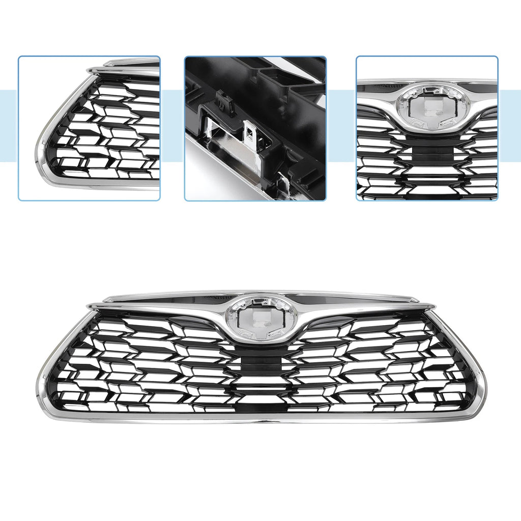 Front Hood Bumper Grille Grill for Toyota Highlander (2020–2022) No.531010E370
