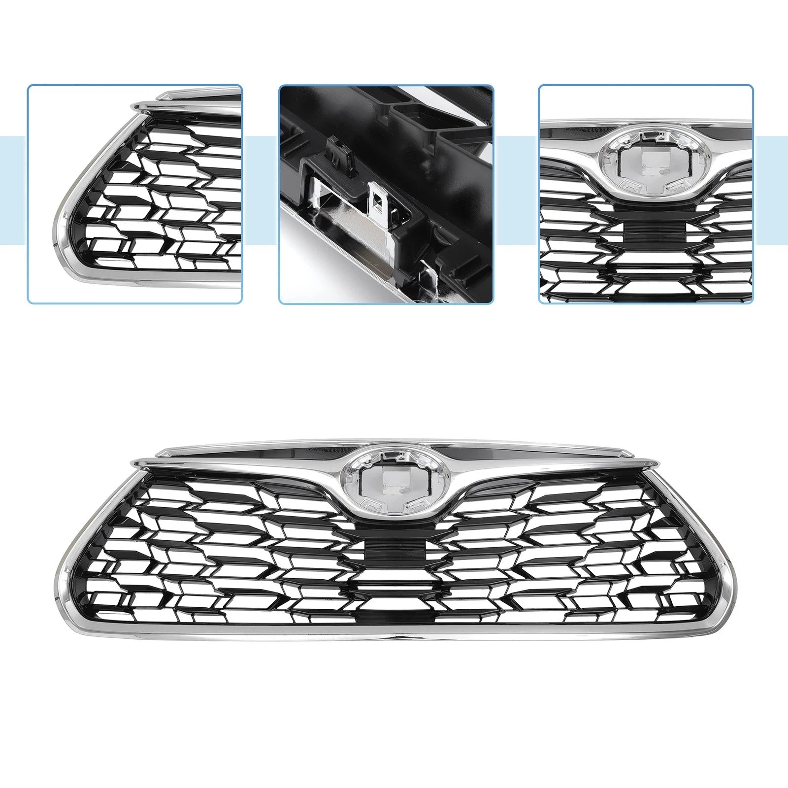 Front Hood Bumper Grille Grill for Toyota Highlander (2020–2022) No.531010E370