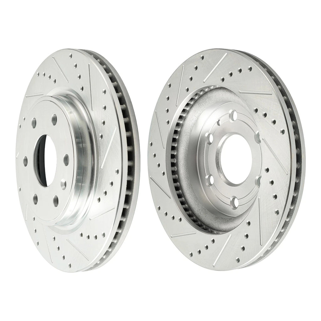 Front Drilled & Slotted Brake Rotors for GMC Acadia (2007–2016)