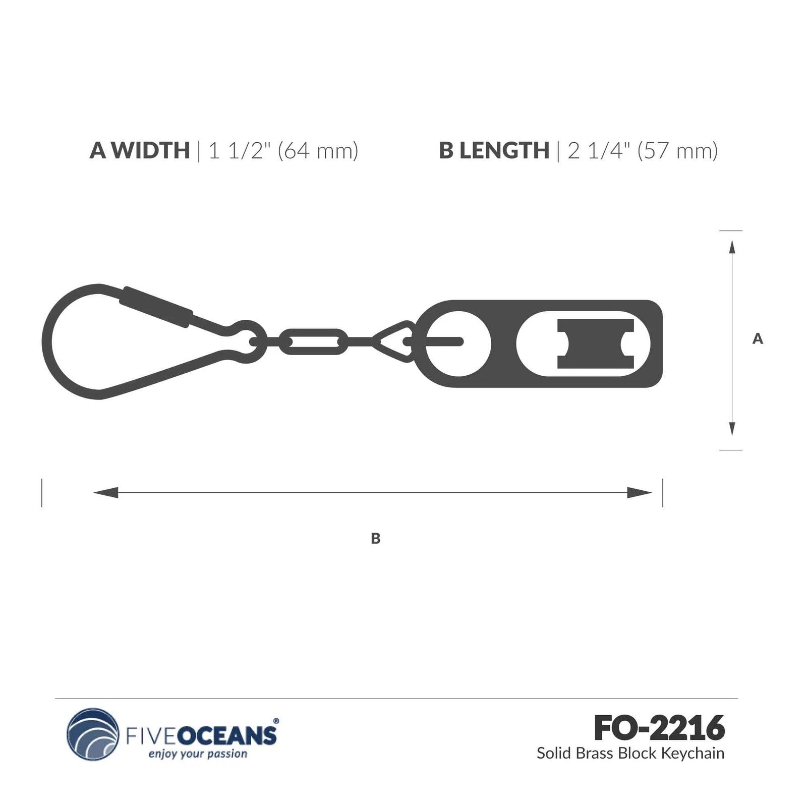 Rope Pulley Keychain for Small Ship (FO2216)