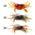 Silicone Crab Lure for Ice Fishing (30g, 19g, 10cm, 8cm) Vibrant Colors