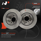 2X Rear Disc Brake Rotors for BMW 128i (2008-2013)
