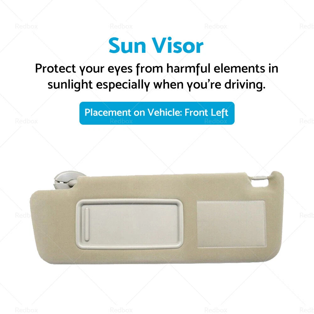 LH Sun Visor for Toyota Prado TRJ120 RZJ120 LJ120 KZJ120 KDJ120 GRJ120