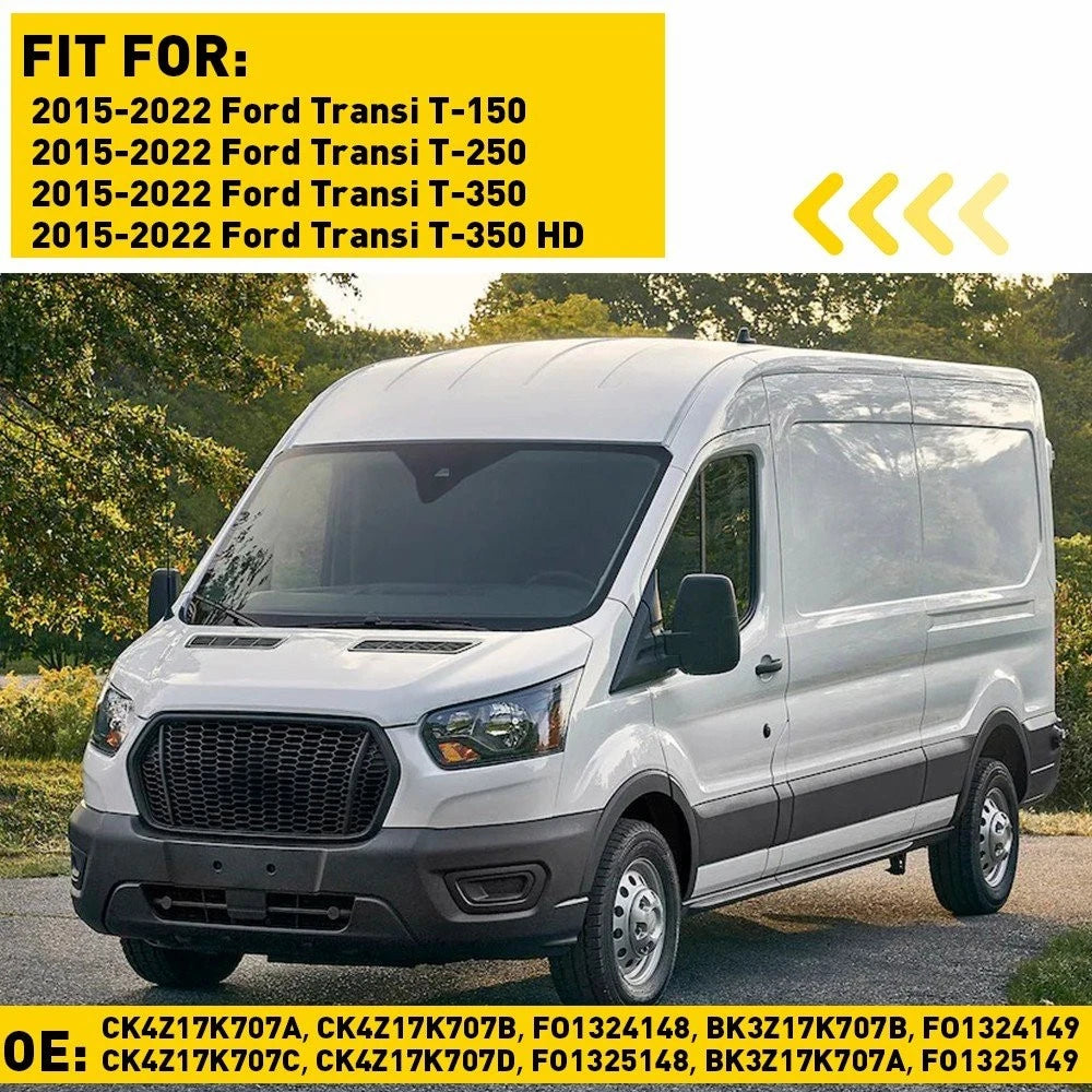 Set of 4 Mirror Glass Upper Lower Convex for Ford Transit 150 (2015-2023)