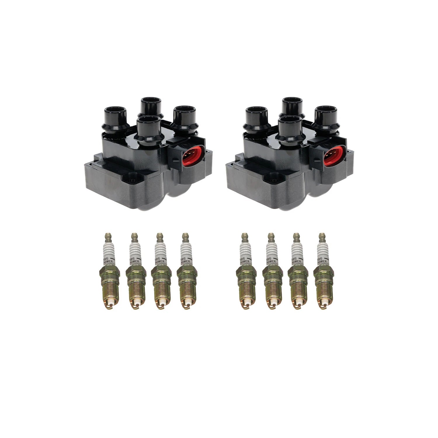 2X Ignition Coil & NGK Iridium Spark Plugs Kit for Mazda B2300 B2500 (1994–2001)