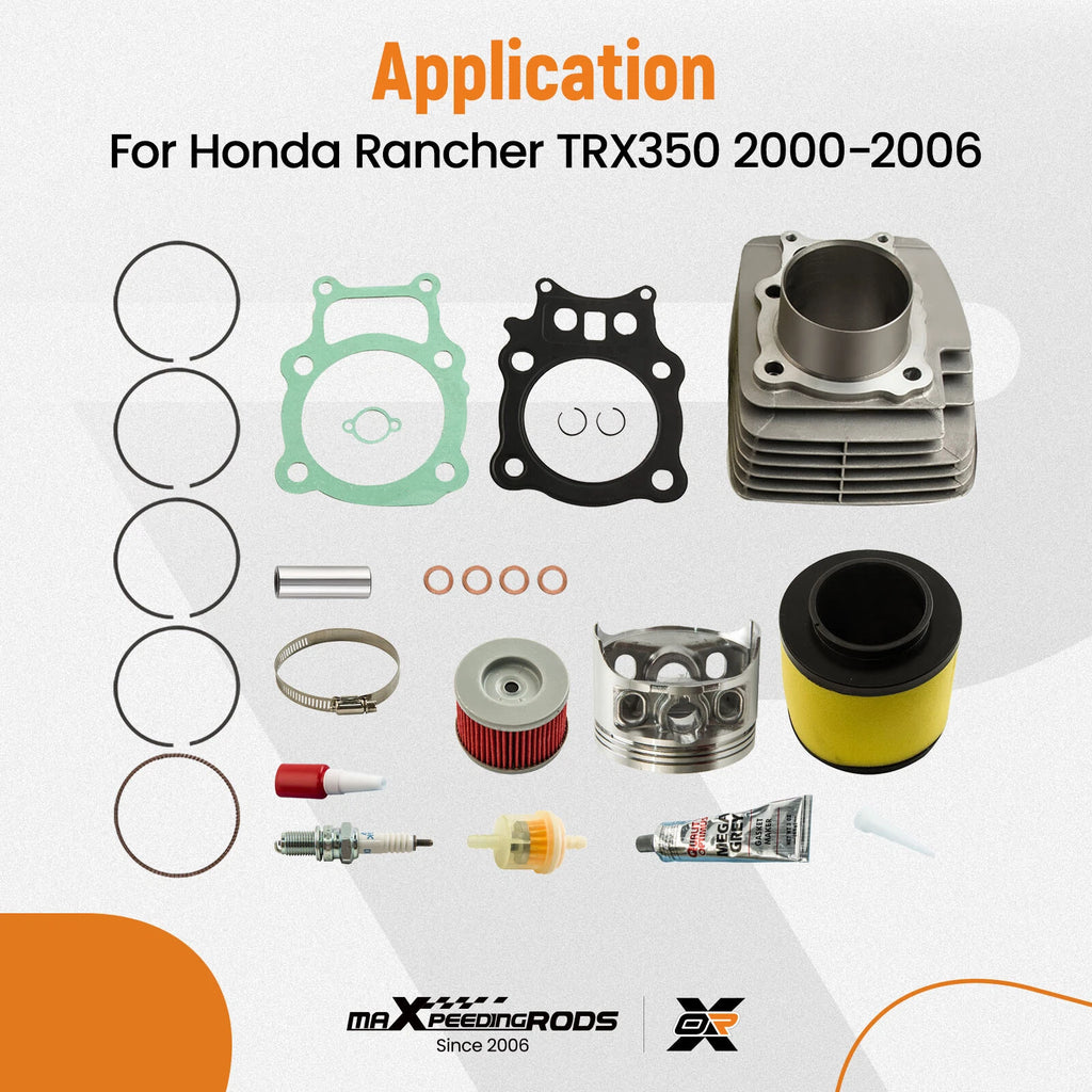 Cylinder Head Piston Rings Gaskets Kit for Honda Rancher 350 (2000–2006)