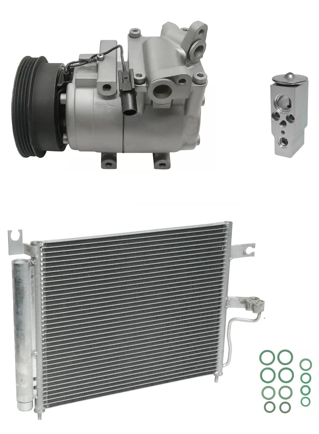 AC Compressor Kit With Condenser for Hyundai Accent 1.5L (2002–2005)