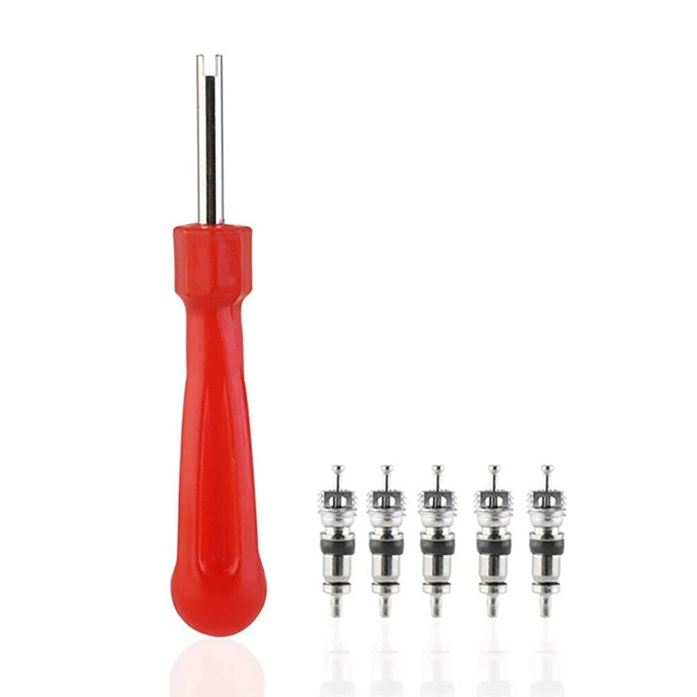 Set of 6 Tire Valve Repair Tools for Trucks Motorcycles