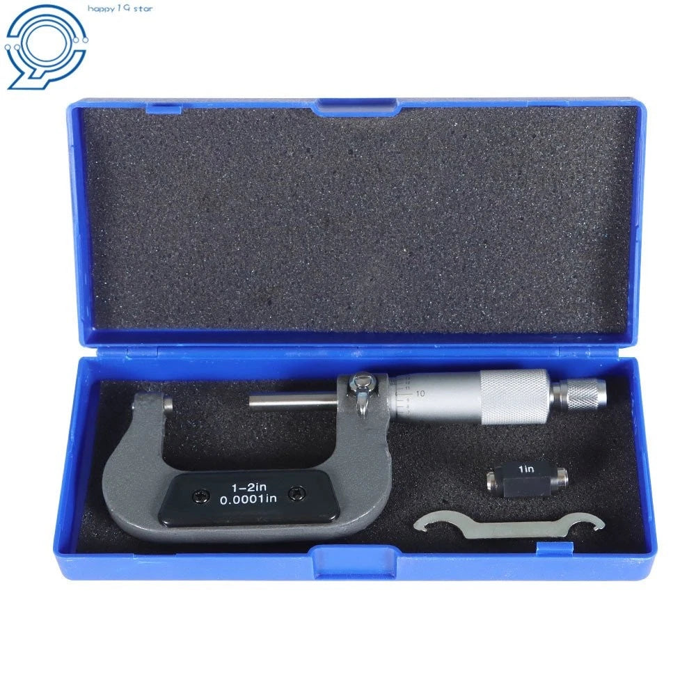 Outside Micrometer 1-2 Inch Carbide Tip Precision Measuring Tool
