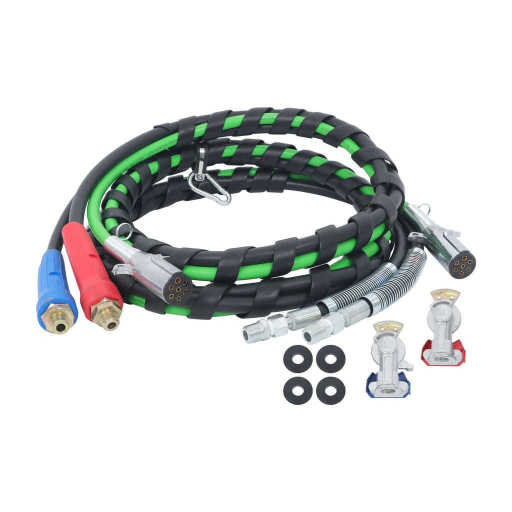 3X Air Line Hose Assemblies for Semi Truck/Trailer (12 Feet)