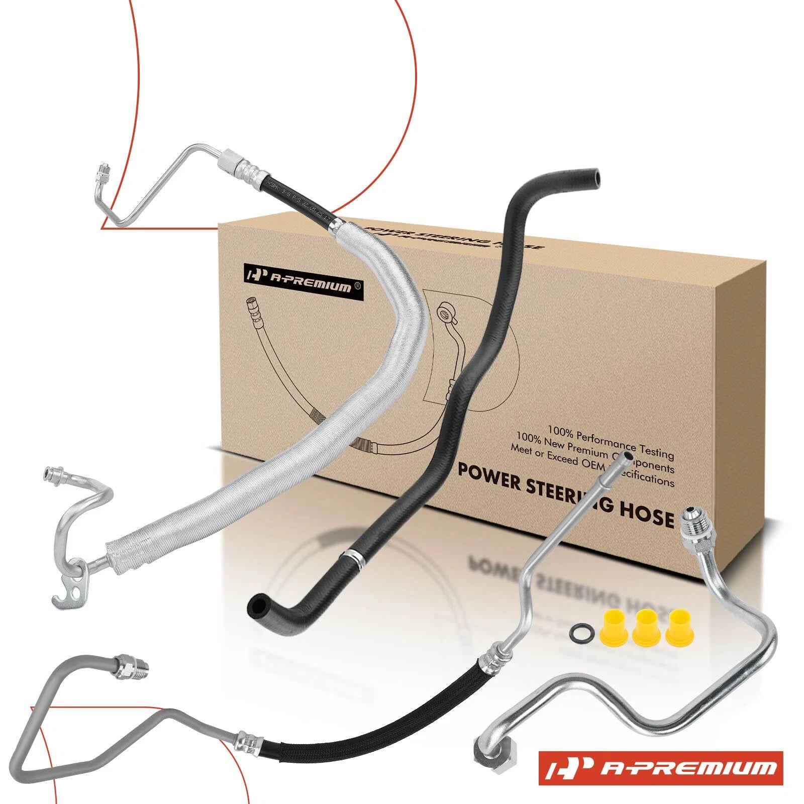 4X Power Steering Pressure & Return Line Hose for Ford Thunderbird (1983–1997)