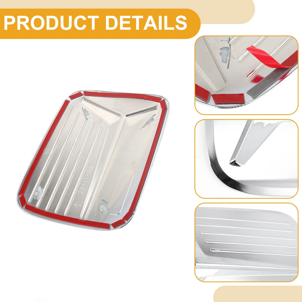 Fuel Tank Door Cap for Mitsubishi Pajero (2020–2025) Chrome Silver Tone