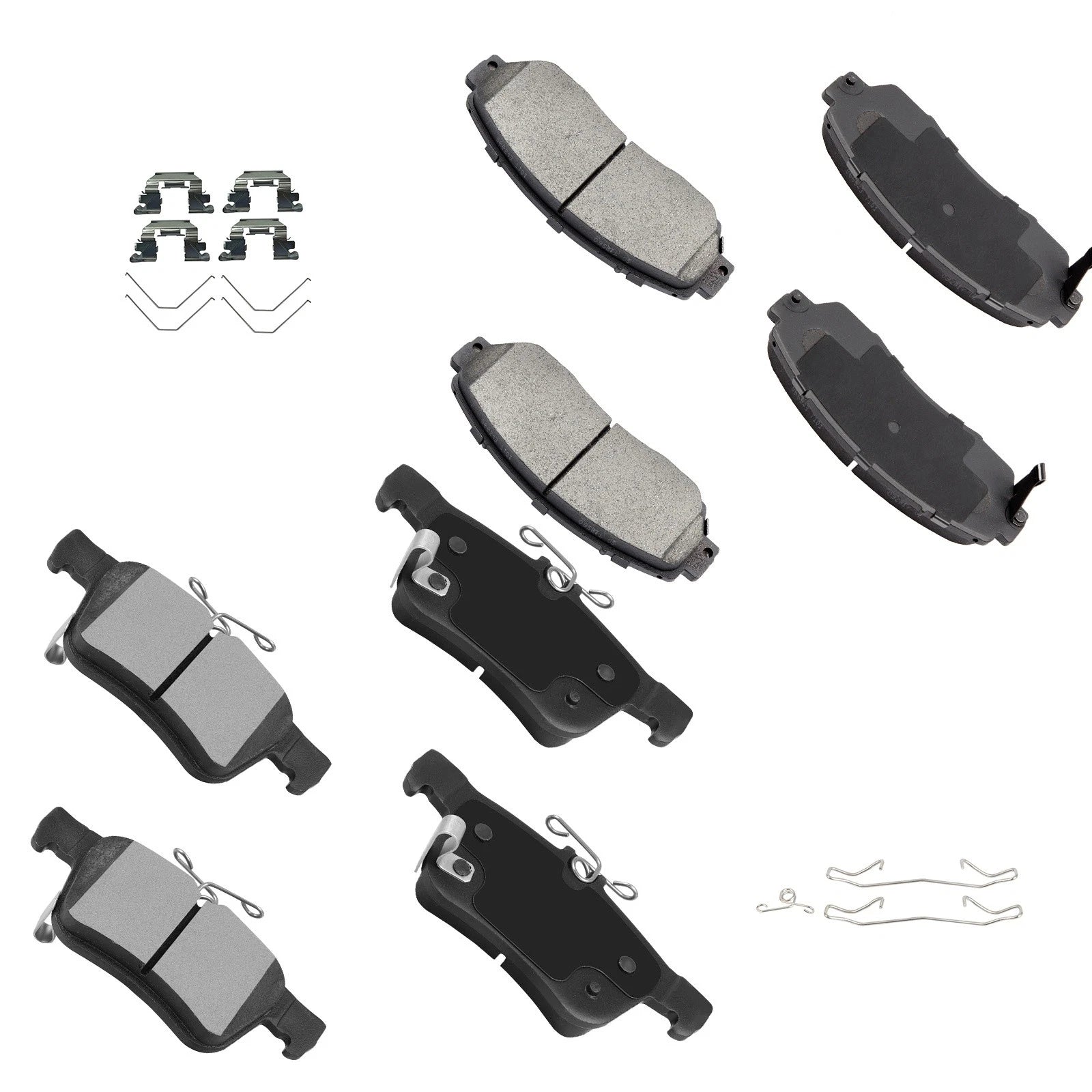 Set of 4 Ceramic Disc Brake Pads & Hardware for Acura RDX (2019–2021)