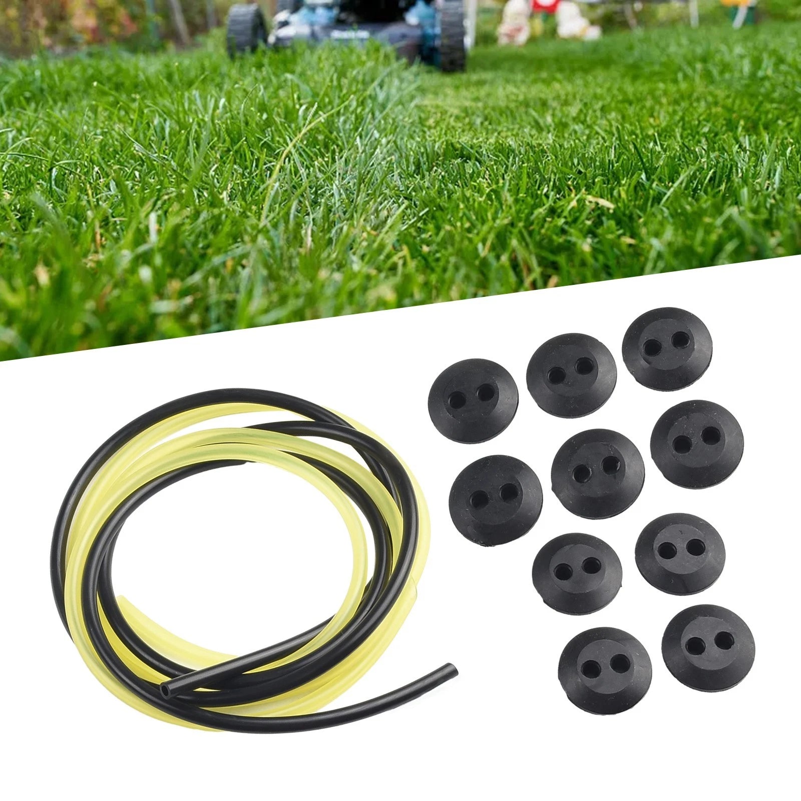 12pc Rubber Fuel Tank Grommet with Fuel Line Pipe for Brush Cutter