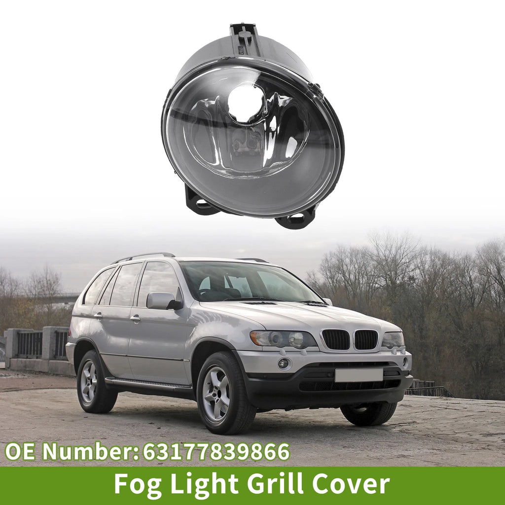 1 Pc Right Fog Light Grill for BMW X5 (1999–2006) No. 63177839866 Clear