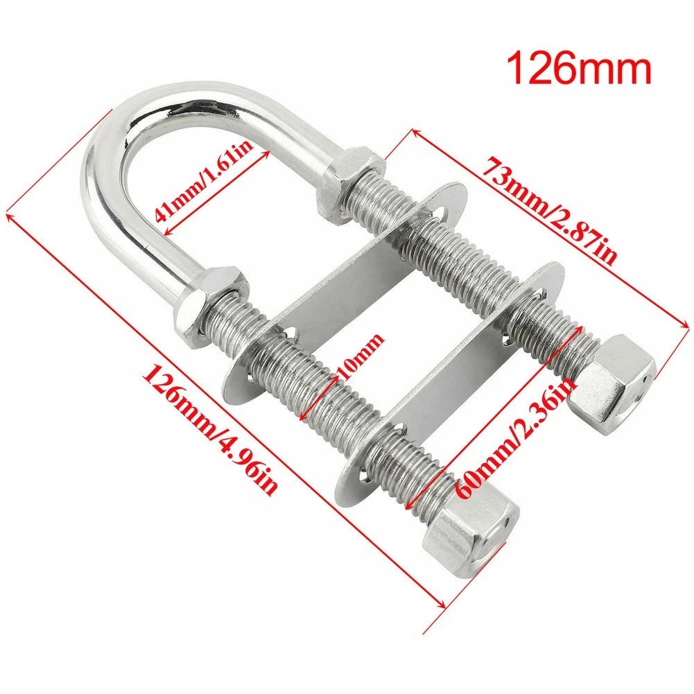 Stainless Steel Bow Eye U Bolt for Marine Boat Stern Tie Down (3/8 x 2 1/2)