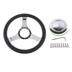 Steering Wheel Kit for GM 14" (1969–1994) - Billet Aluminum, 9 Hole, Horn Button