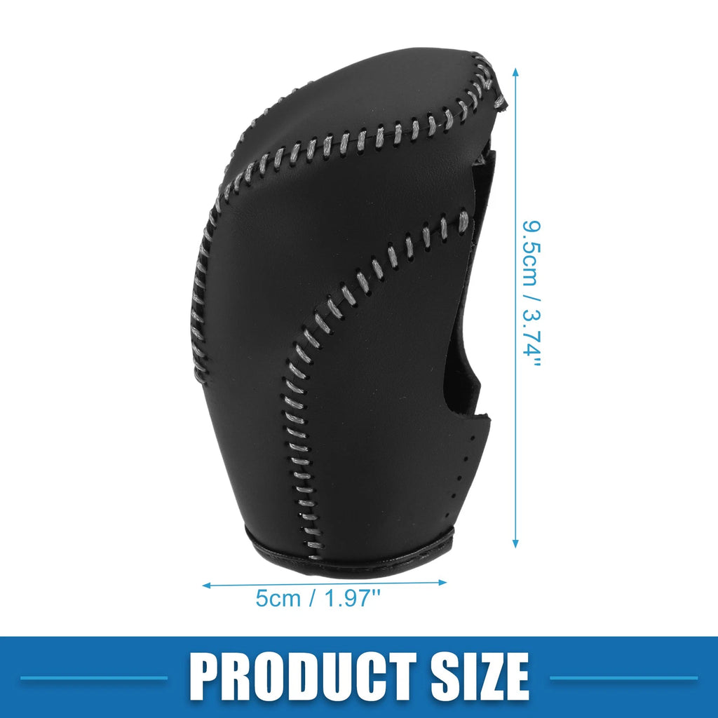 Gear Shift Lever Cover for Subaru Crosstrek (2018–2023) Black Gray Stitches